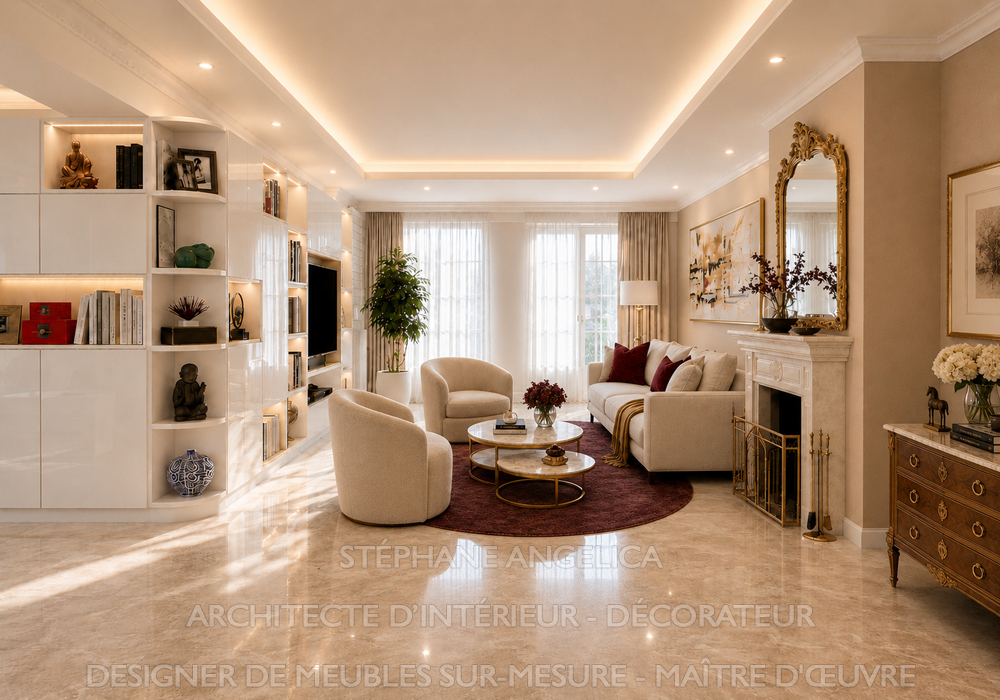 Salon après travaux Paris 3D