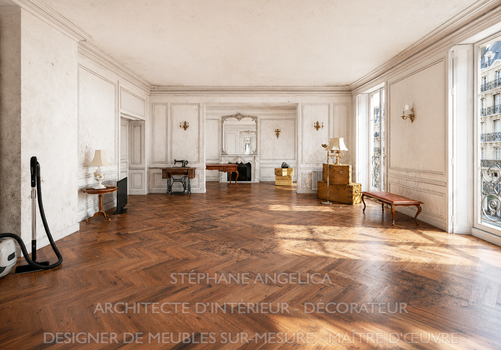 Avant décoration appartement haussmannien Paris