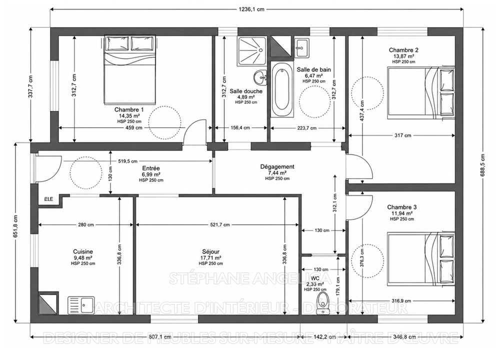 Avant modification appartement en VEFA Paris
